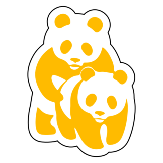 Naughty Panda Sticker (Yellow)